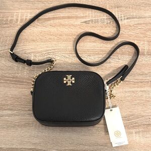 Tory Burch Black and Gold Crossbody Bag